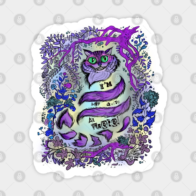 Not All There Cat Sticker by Shadowind